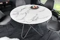 riess-ambiente Esstisch ELLIPSE 120cm weiß / schwarz (Einzelartikel, 1-St), Keramik · Metall · rund · Industrial · Hairpin Legs ·Naturstein Design