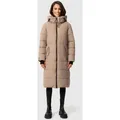 Marikoo Steppjacke Zuraraa XVI langer Winter Mantel gesteppt grau XS (34)