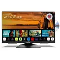 Cello 24′′ Smart Camping LED TV mit DVD Player, webOS, Triple Tuner, Pitch Perfect Sound, 12V/24V/230V Multispannung – ideal für Wohnmobil & Wo... - Schwarz