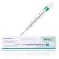 GERATHERM classic+ analoges Fieberthermometer PLUS Aufbewahrungshülle mit Lupeneffekt für einfaches Ablesen und Premium-Rücksetzhilfe/Thermometer ohne Quecksilber und ohne Batterien/Made in Germany