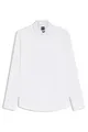 BOSS Herren H-JOE-spread-C1-222 Regular-Fit Hemd aus elastischem Baumwoll-Twill mit bügelleichtem Finish Weiß 40