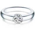 Trilani Fingerring aus 925 Sterling Silber, verziert mit Kristallen von Swarovski® silberfarben 57