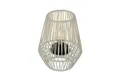 Kaemingk LED Tischleuchte JACKY, 1-flammig, H 25 cm, Schwarz, Weiß, LED fest integriert, Kunststoff, Solarbetrieben, mit Schalter, Ø 20 x H 25 cm