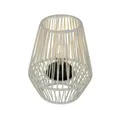 LED-Tischlampe Tischleuchte Solarbetrieben Schwarz Weiß Kunststoff H 25 cm