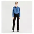 Levi's für Damen. 19631-0000 Jeans 314 Shaping Straight schwarz (32/30), Lässig, Baumwolle