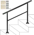 VEVOR Aluminium-Treppenhaken 122 x 90 cm, für private Wohnungen und Bürobereiche, schwarz