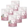 MjAMjAM - Premium Nassfutter für Katzen - Quetschie - köstliche Garnelen an saftigem Hühnchen, 6er Pack (6 x 300 g), getreidefrei mit extra viel Fleisch