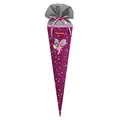 Step by Step Schultüte „Fairy Freya“, passend zum Schulranzen, aus recycelten PET-Flaschen, Verschluss aus Stoff, 5L Füllvolumen, 70 cm Höhe, für die 1. Klasse, lila-rosa