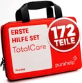 Purahelp Erste-Hilfe-Set 172 Teile für Zuhause, im Büro oder Unterwegs, (172 St), Reiseapotheke Erste Hilfe Set Outdoor Erste Hilfe Set Kinder