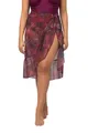 Ulla Popken Damen große Größen Übergrößen Plus Size Wickelrock, Savanne, Rüschensaum, Bindebänder Paprika 50-56 815261526-2+