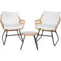 Svita Amalfi Rattan Sitzgruppe Outdoor Gartenlounge 2 Personen Balkonset Natur