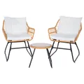 B-Ware SVITA AMALFI Rattan Sitzgruppe Outdoor Gartenlounge Balkonset Natur