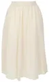 GURU SHOP Luftiger Knielanger Rock, Boho Sommerrock - Leinenfarben, Damen, Size:S