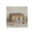 KADIMA DESIGN Rustikaler Couchtisch: Recyceltes Mango-Holz, Shabby-Chic-Design, robust, Klarlack-Beschichtung, große Tischplatte.