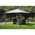 LECO Pavillon "Lina", Spitzdach, viereckig, BxHxT: 300 x 261 x 300 cm - grau
