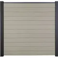 GroJa Solid Steckzaun Sichtschutzzaun Bi-Color Sand Sichtschutz Steckzaun Lamellenzaun