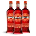 MARTINI Fiero roter Wermut Aperitif, 14,4% vol., 3 x 75cl / 750ml, süßer Wermut angereichert mit handgeschnittenen spanischen Orangenschalen