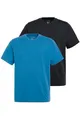 JP 1880 Herren große Größen Übergrößen Menswear L-8XL T-Shirts, Basic, 2er-Pack, V-Ausschnitt, Halbarm stahlblau 8XL 711318743-8XL
