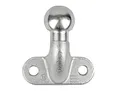 LAS 10639 Anhänger-Kupplungskugel, Anhänger Kugelkopf, mit Flansch, abgewinkelt, bis 3500 kg, silber