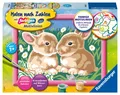 Ravensburger Malen nach Zahlen 27695 - Niedliche Häschen - Kinder ab 7 Jahren