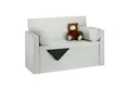 relaxdays Sitzbank Lehne mit Kisse, Creme