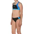 arena Mädchen Sport Bikini Ren (Schnelltrocknend, UV-Schutz UPF 50+, Chlor-/Salzwasserbeständig), Black-Pix Blue-Turquoise (508), 128