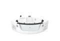 AcquaVapore Whirlpool-Badewanne Whirlpool Pool Badewanne Wanne W05H 140x140cm, (1-tlg), mit Ablaufgarnitur