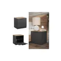 Vicco Nachttisch Betti, 50 x 50 cm, Anthrazit Sonoma mit 1 Klappe, Schlafzimmer
