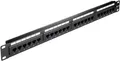 Goobay 93865 CAT 5e 19-Zoll (48,3 cm) Patch Panel, 24 Port, UTP, Schwarz - UTP u