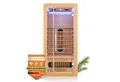 Artsauna Infrarotkabine Kiruna90 Dual Technologie, BxTxH: 90 x 90 x 190 cm, für 1 Personen, Hemlockholz, HiFi-System, Bluetooth, LED-Farblicht