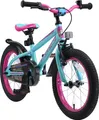BIKESTAR Kinder Fahrrad ab 4 Jahre | 16 Zoll Urban Jungle Kinderrad | Berry & Türkis