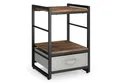 COSTWAY Nachttisch, mit Stoffschublade, Beistelltisch mit Ablage, 40x40x60cm