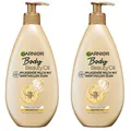 ✅Garnier Body Oil Beauty Nährende Öl-Milch Argan Macadamia Mandel Rose 2x 400ml✅
