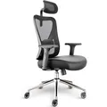 LUTIVO Bürostuhl AlphaSeat, schwarz, Stoff / Netz, mit Kopfstütze, bis 150 kg
