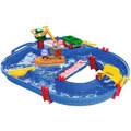 AquaPlay Wasserbahn 8700001501 Start Set, mit Hafen, Kran und 2 Booten, 17 Teile