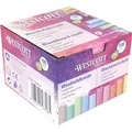 Westcott Kreide E-744987 00, 100 Stück, Tafelkreide, eckig, bunt