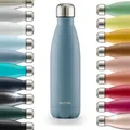 Blumtal Trinkflasche 350 ml Edelstahl - auslaufsichere Isolierflasche - BPA-freie Trinkflasche kalt & warm - doppelwandige Insulated Bottle - rostbeständige Isolierflasche Dove Grey - Grau-Blau