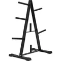 tectake® Hantelscheibenständer, Hantelbaum mit 7 Aufnahmen, Hantelständer Durchmesser Scheibenaufnahme 25mm, Hantel Ständer Weight Rack belastbar bis 200 kg, Hantelablage Scheiben, Home Gym Equipment