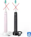 2x Philips Sonicare 3100 Schallzahnbürste C1 schwarz und rosa HX3675/15