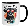 Momentals® Tasse 60. Geburtstag | Kuh & Spruch | Ich bin mit 60 immer noch Kuhl