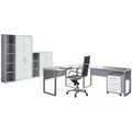 Büro Office Edition Set 4 Grau/Weiß