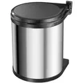 Hailo CompactBox M Abfallsammler - Einbau Swing Mülleimer aus Edelstahl für Küche und Bad - 15 Liter Küchenabfalleimer mit herausnehmbarem Inne... - Schwarz