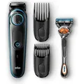 Braun BT5040 Akku/Netz Barttrimmer inkl. Gillette Fusion 5 ProGlide Rasierer - Schwarz