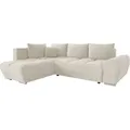 MIRJAN24 Ecksofa Forrest, mit Schlaffunktion und Bettkasten, L-Form Sofa (Velo 621, Ecksofa: Links) - Beige