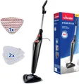 Vileda Steam Plus Dampfreiniger mit PowerPad, zusätzl. 2 Mikrofaser-Ersatzpads