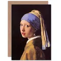 Wee Blue Coo Vermeer Mädchen Mit Perlenohrring Alte Meister Malerei Weihnachtskarte