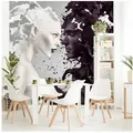 Bilderdepot24 Vliestapete Schwarz-Weiß Kunst Schwarz Weiß Portrait Frau Mann Modern Wanddeko, Glatt, Matt, (Vliestapete inkl. Kleister oder selbstklebend), Wohnzimmer Schlafzimmer Küche Flur Fototapete Motivtapete Wandtapete schwarz 2.4 m x 2.4 m