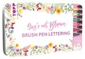 Handlettering Designdose Brush Pens Sag's mit Blumen Frechverlag