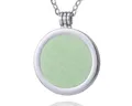 Morella Kette mit Anhänger Halskette silber mit Chakra Münze 33 mm (2-tlg), Samtbeutel