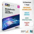 Bitdefender Total Security Multi-Device 2024 10 PC 1 Jahr WIN MAC TABLET TOP!!!